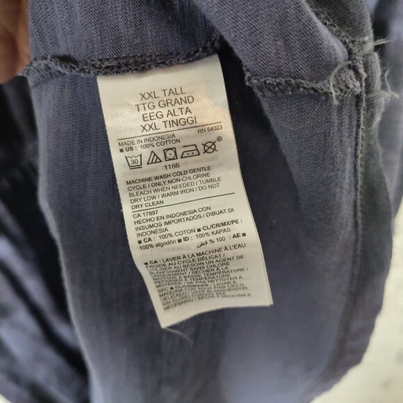 Old Navy Womens Dress XXL Tall Plus Short Sleeve Blue Black Tie Dye TIE16XE - Picture 11 of 11